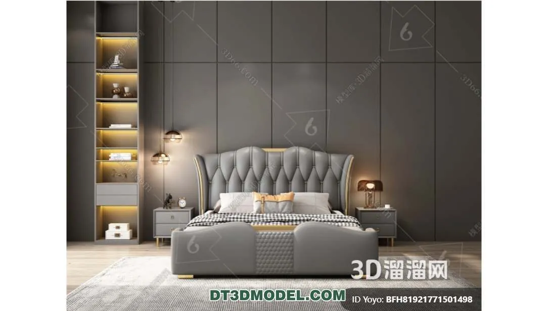 Double Bed 3D Models – 0117