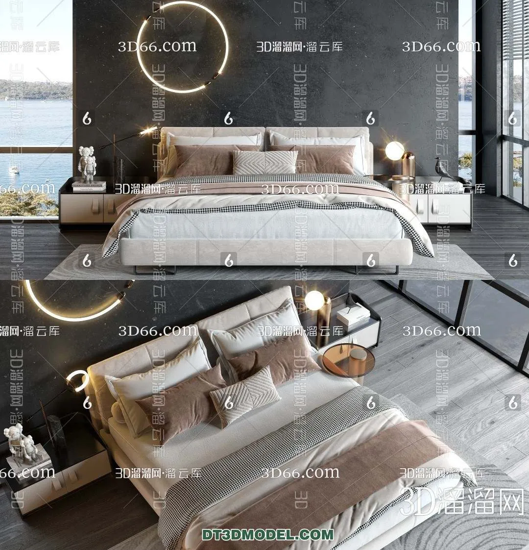 Double Bed 3D Models – 0121