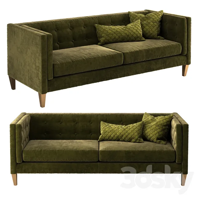 Furniture – Sofa 3D Models – Crate and Barrel Aidan sofa
