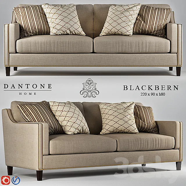 Furniture – Sofa 3D Models – Dantone Blackbern sofa