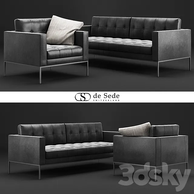 Furniture – Sofa 3D Models – De Sede DS-159 set