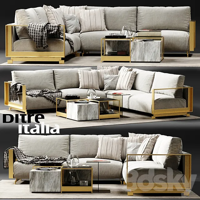 Furniture – Sofa 3D Models – Ditre Italia BAG Corner Sofa
