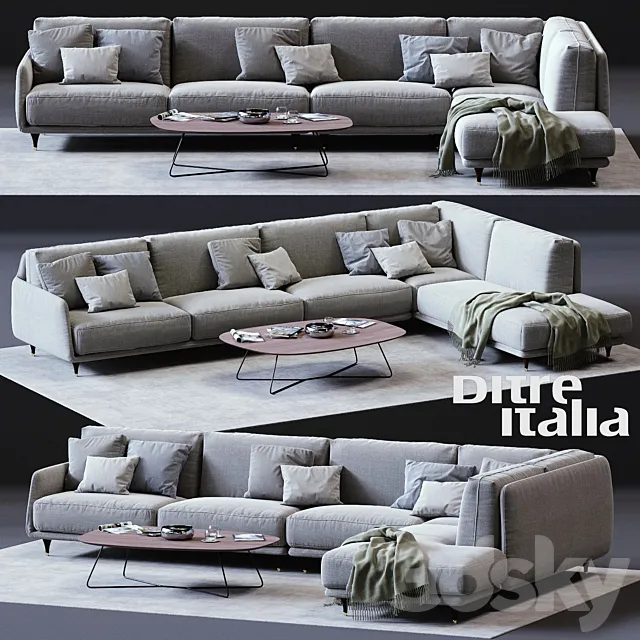 Furniture – Sofa 3D Models – Ditre Italia Elliot corner sofa