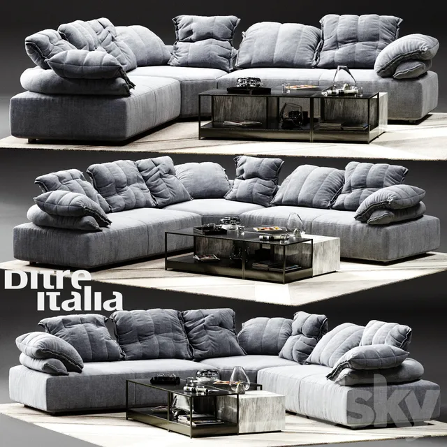 Furniture – Sofa 3D Models – Ditre Italia Flick-Flack Corner Sofa