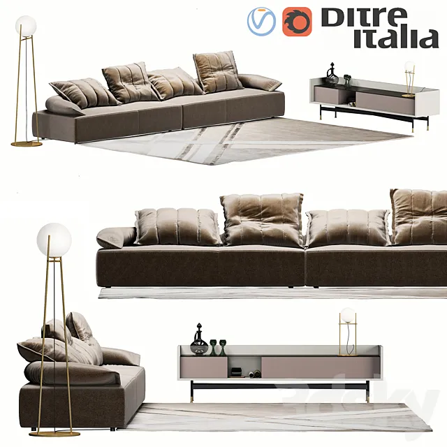 Furniture – Sofa 3D Models – Ditre Italia Flick-Flack sofa