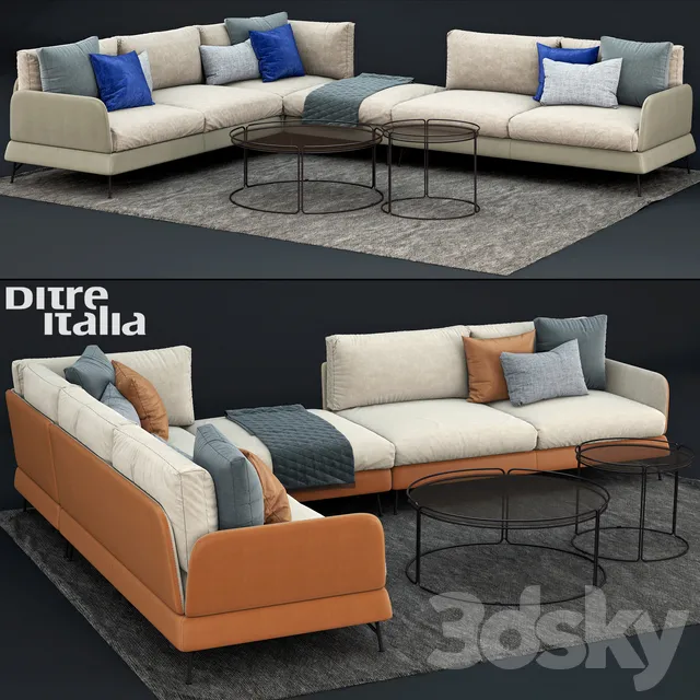Furniture – Sofa 3D Models – Ditre Italia JASPER Canape 3d model
