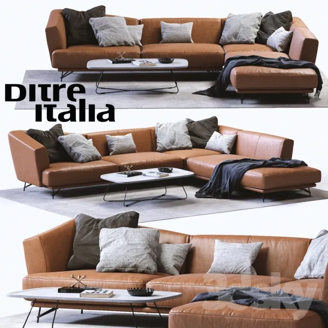 Furniture – Sofa 3D Models – Ditre Italia LENNOX Leather Sofa