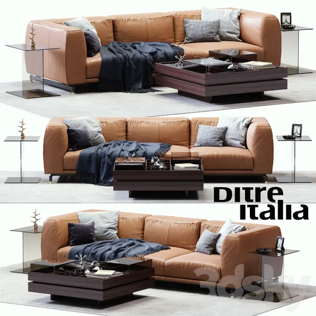 Furniture – Sofa 3D Models – DITRE ITALIA St. Germain Leather Sofa