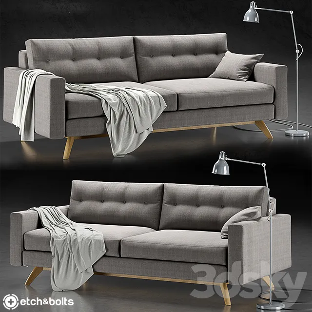 Furniture – Sofa 3D Models – Etch & Bolts Alfinch Sofa; Ikea Arod
