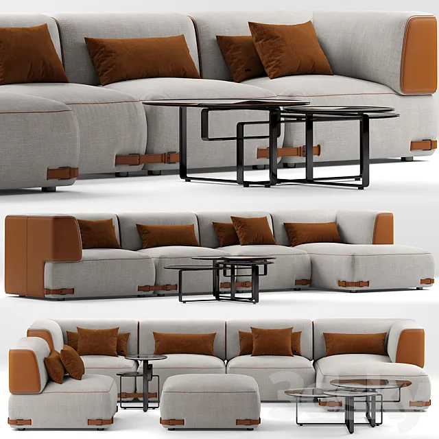 Furniture – Sofa 3D Models – Fendi Soho modern sofa