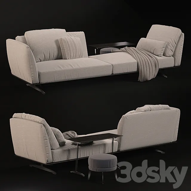 Furniture – Sofa 3D Models – Flexform Evergreen Composition