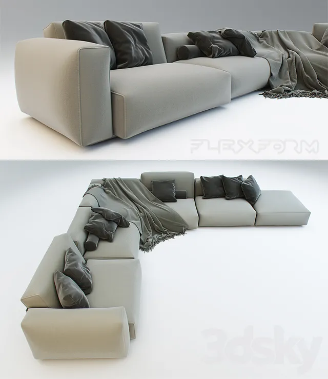 Furniture – Sofa 3D Models – Flexform Lario