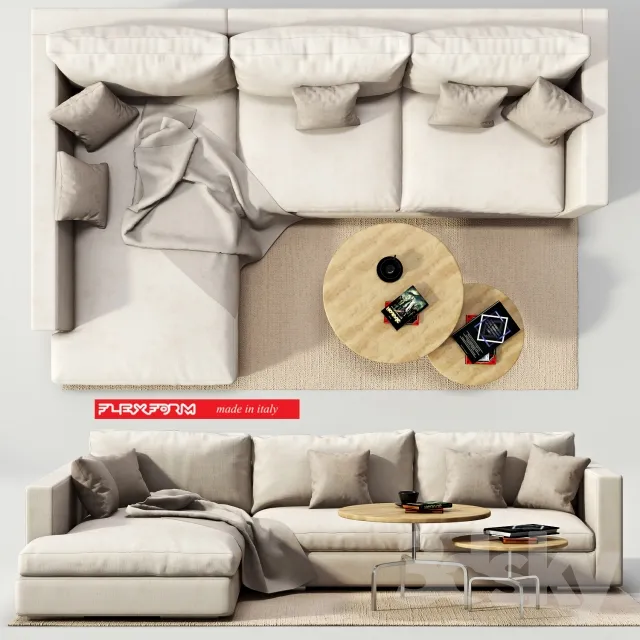 Furniture – Sofa 3D Models – Flexform MAGNUM Sofa