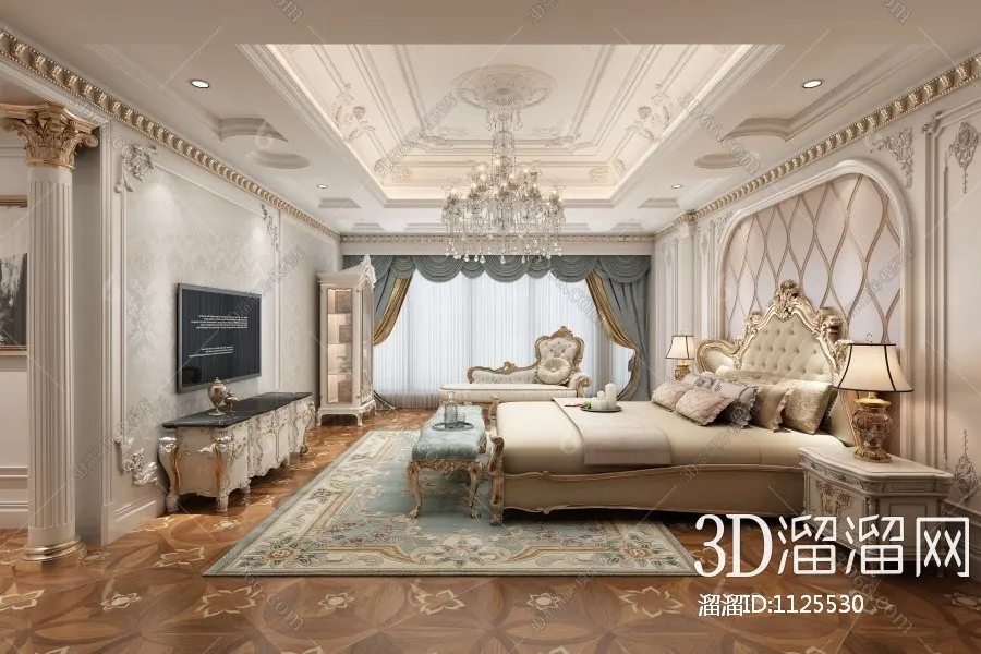 Bedroom 3D Scenes – European – 0140