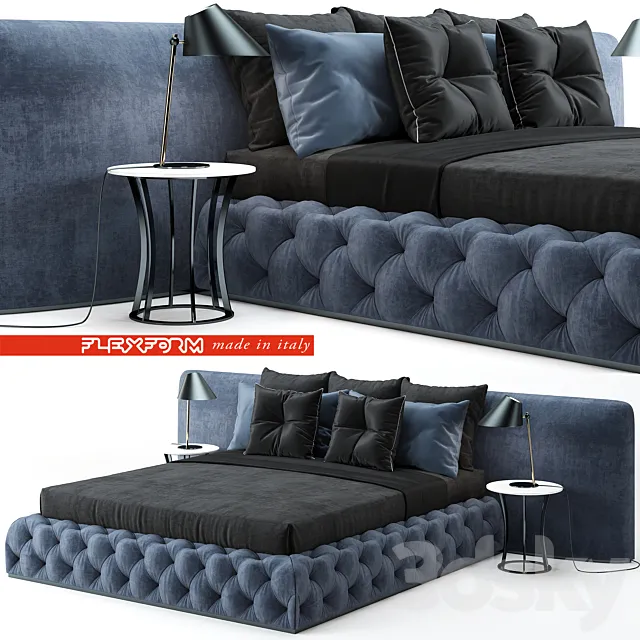 Furniture – Sofa 3D Models – Flexform Mood Leonardo Bed