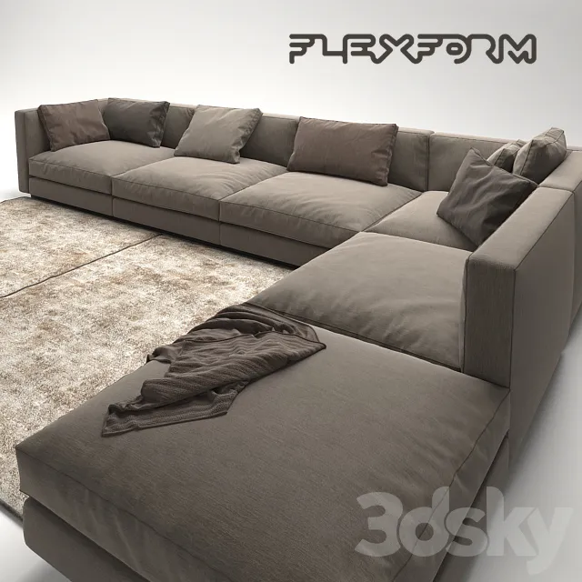 Furniture – Sofa 3D Models – Flexform Pleasure 3