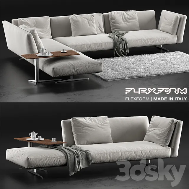 Furniture – Sofa 3D Models – Flexform.Evergreen