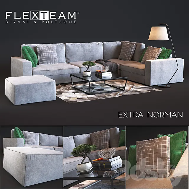 Furniture – Sofa 3D Models – Flexteam Extra – Norman