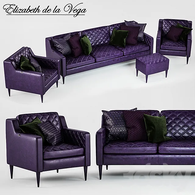 Furniture – Sofa 3D Models – Garuda Sofa Set