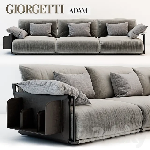 Furniture – Sofa 3D Models – Giorgetti Adam sofa (max 2014; Vray; Corona)