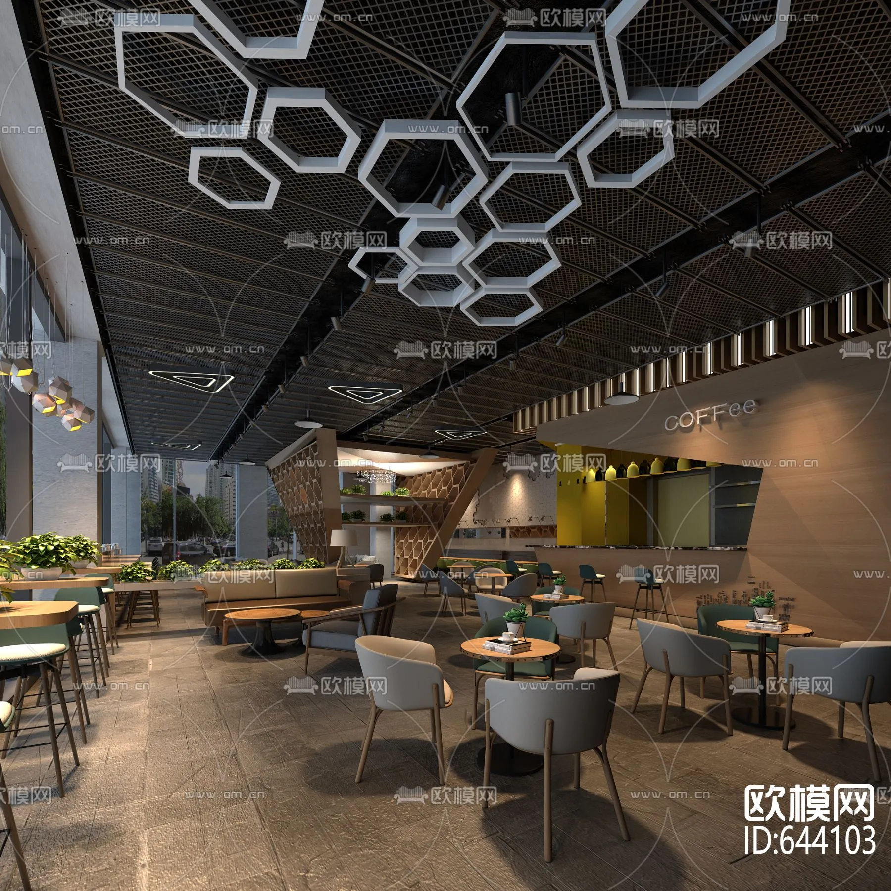 Coffee Shop 3D Scenes – 0411