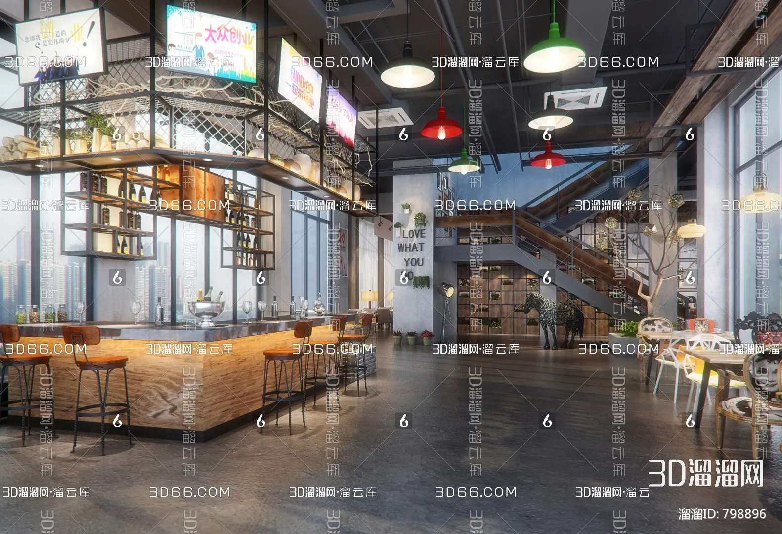 Coffee Shop 3D Scenes – 0425