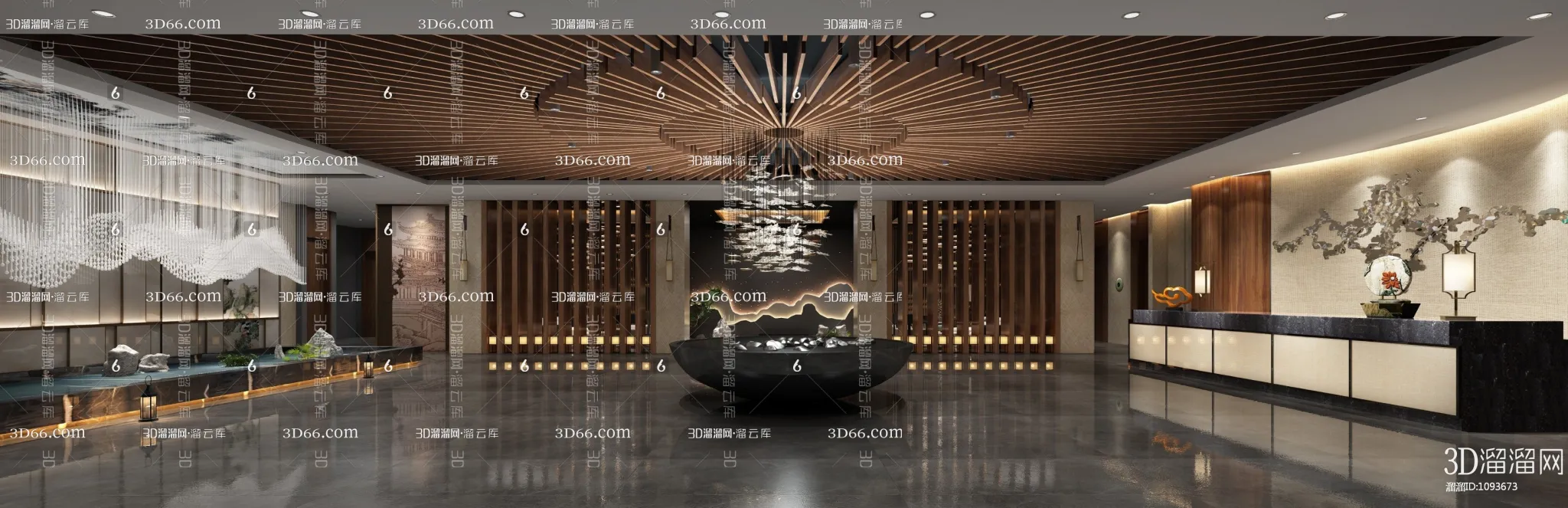 Hotel Lobby 3D Scenes – 0494