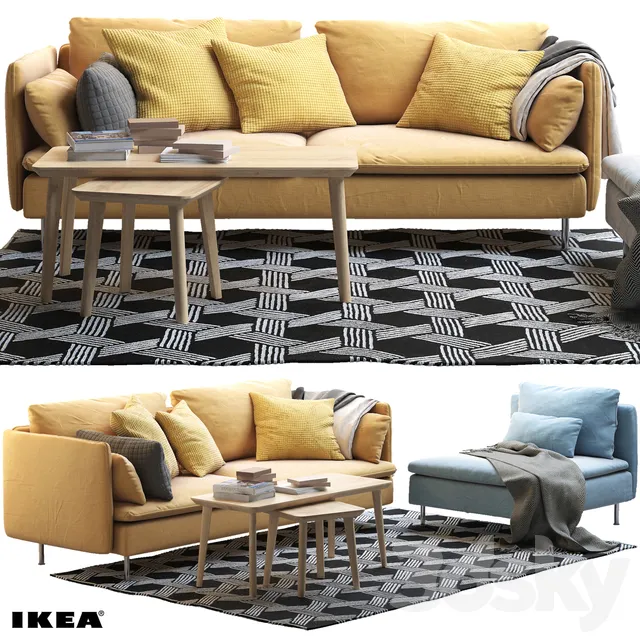 Furniture – Sofa 3D Models – IKEA SODERHAMN 1