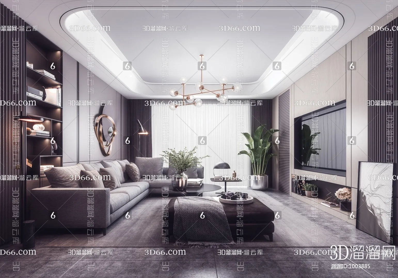 Living Room 3D Scenes – 0574