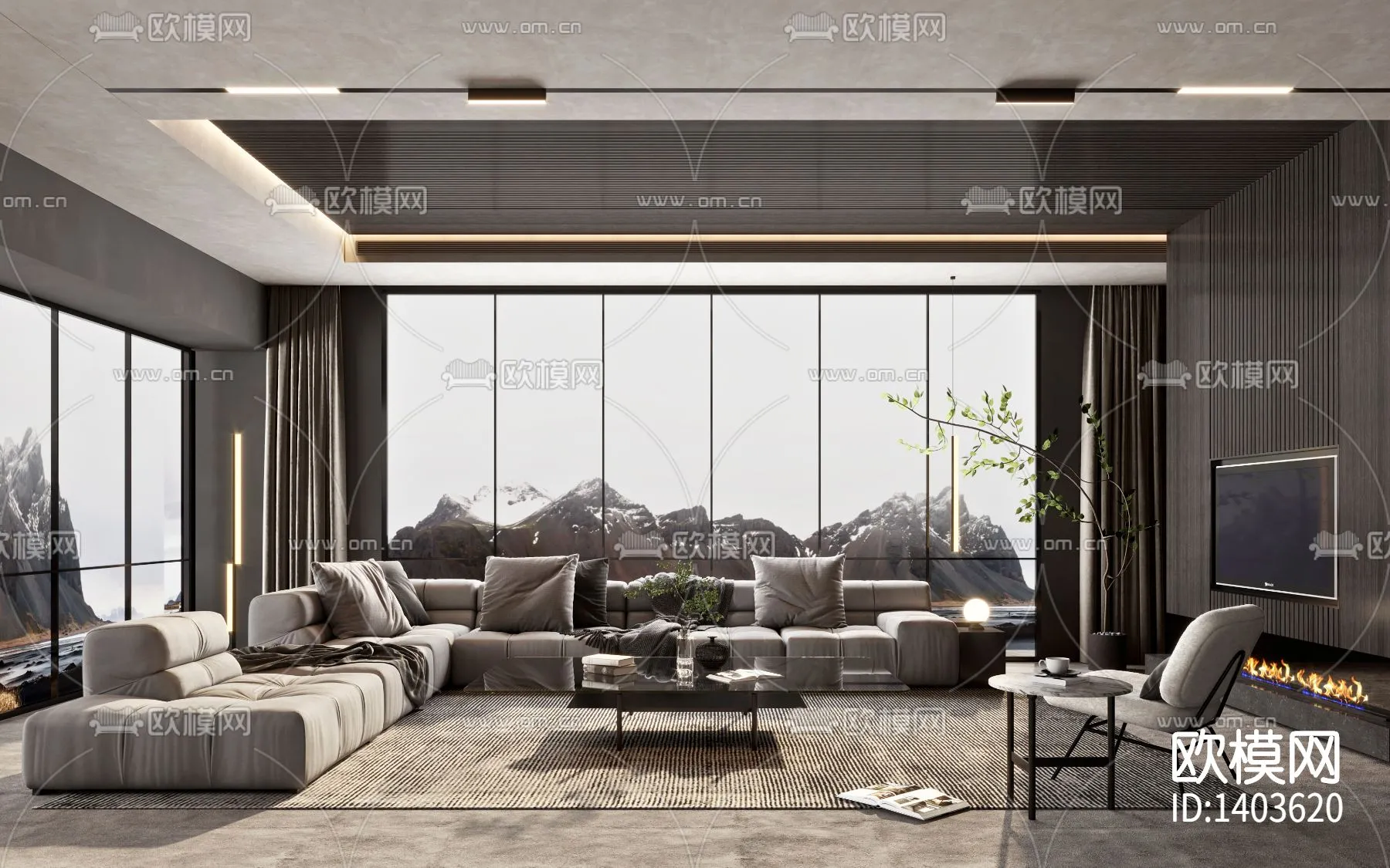 Living Room 3D Scenes – 0605