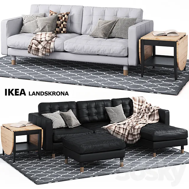 Furniture – Sofa 3D Models – LANDSKRONA SERIES Ikea  Series