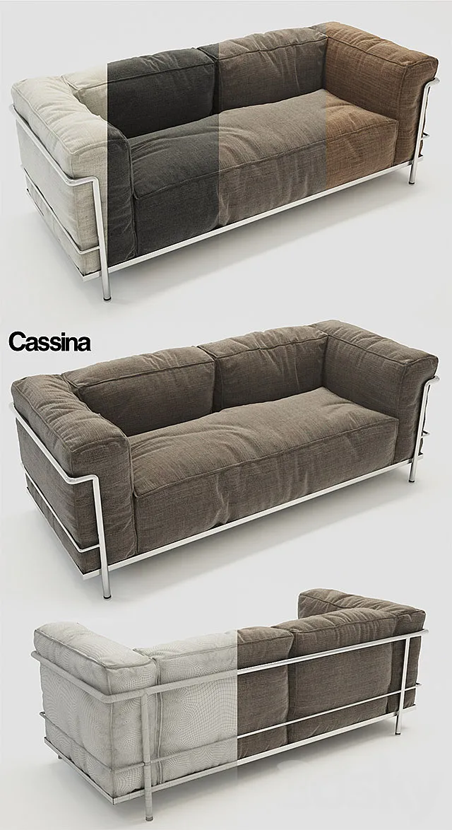 Furniture – Sofa 3D Models – LC3 outdoor cassina