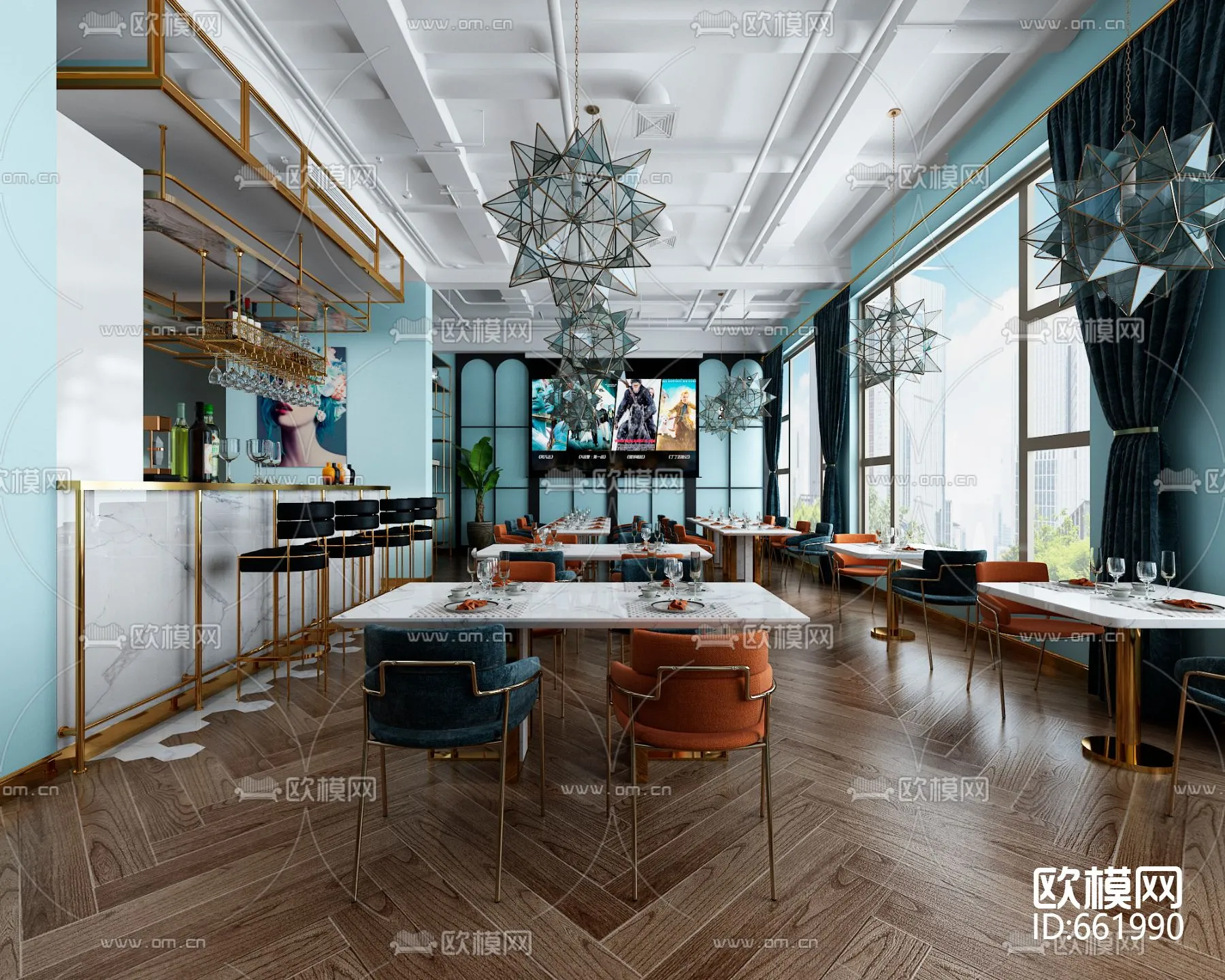 Restaurant 3D Scenes – 0711