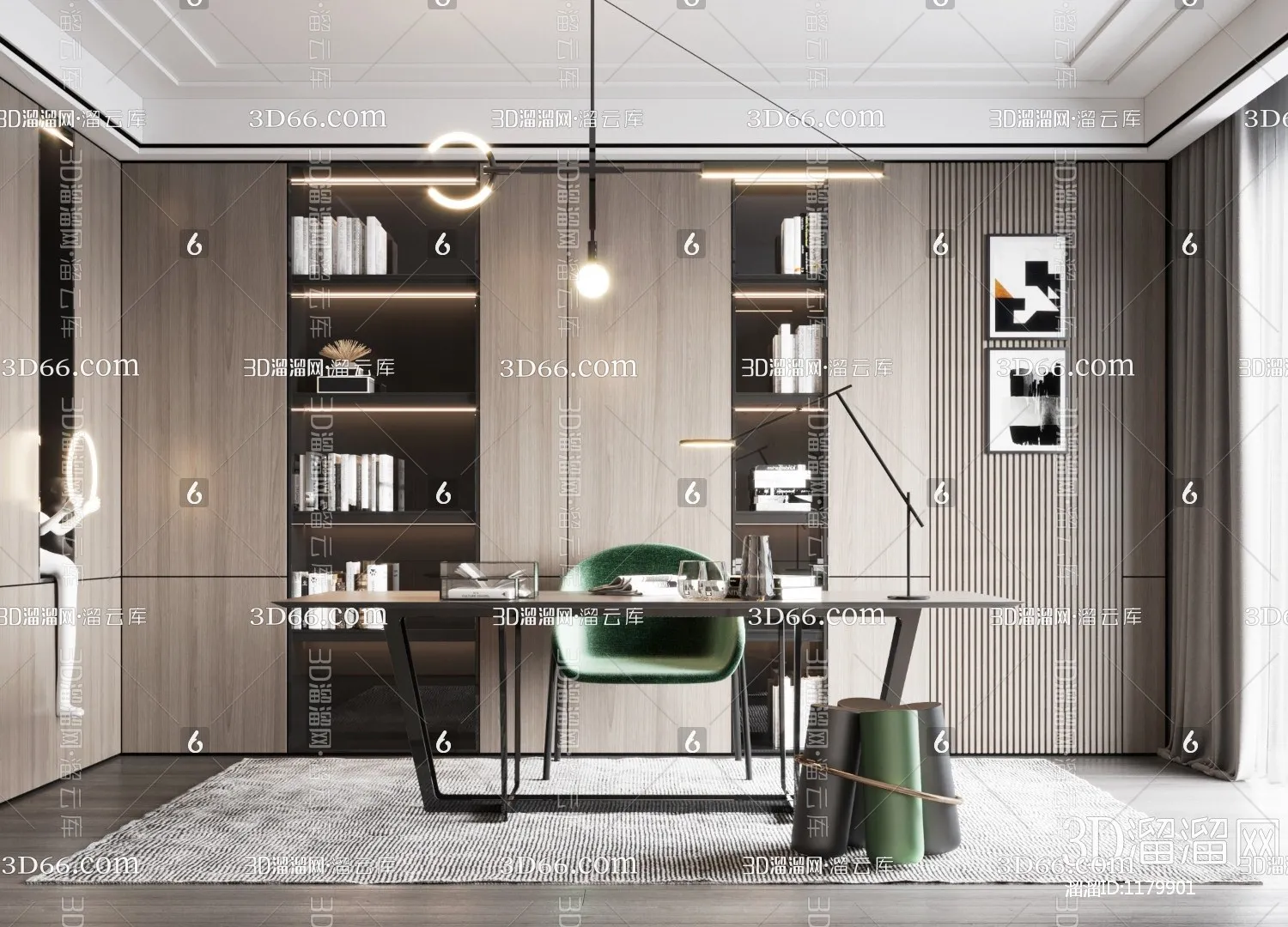 Study Room 3D Scenes – 0801