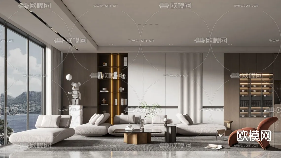 Living Room 3D Scenes – 0902
