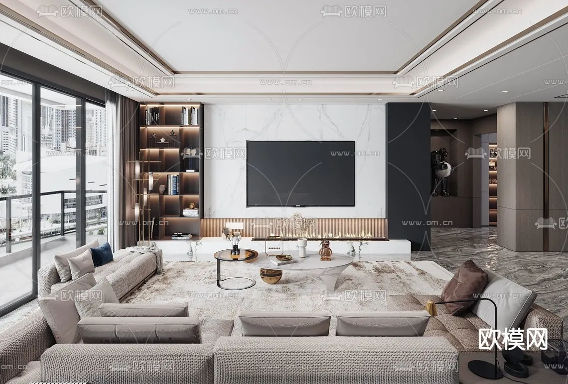 Living Room 3D Scenes – 0906