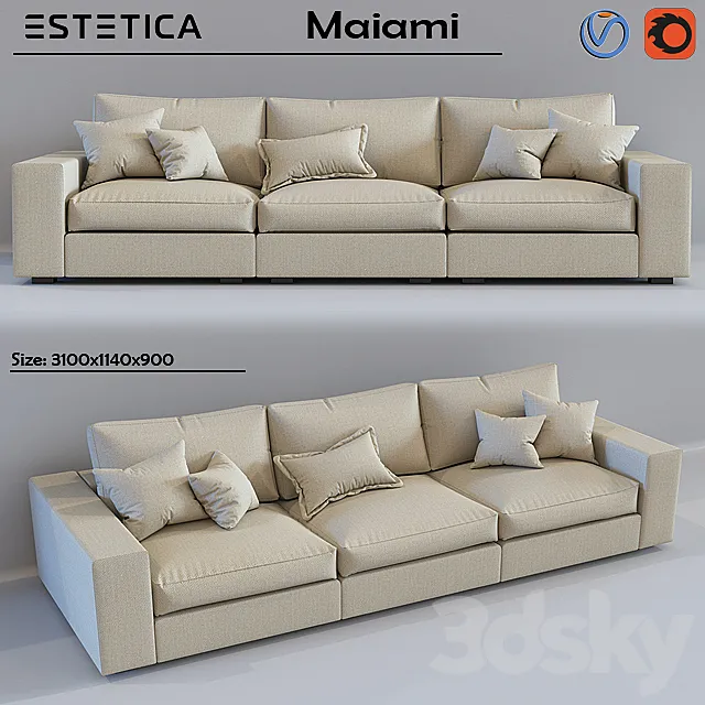 Furniture – Sofa 3D Models – Maiami sofa