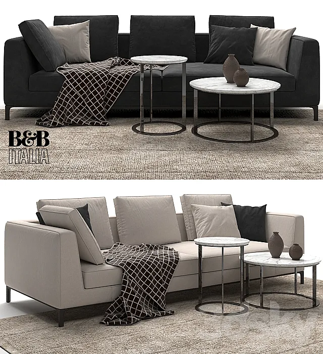 Furniture – Sofa 3D Models – Maxalto B&B Italia Lucrezia To Size Sofa