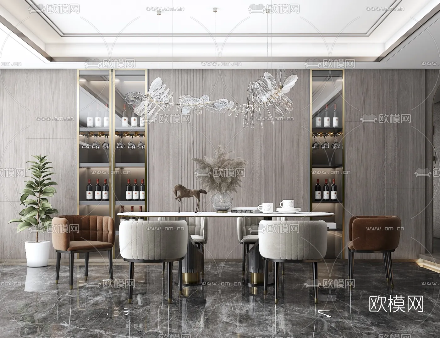 Dining Room 3D Scenes – 0978