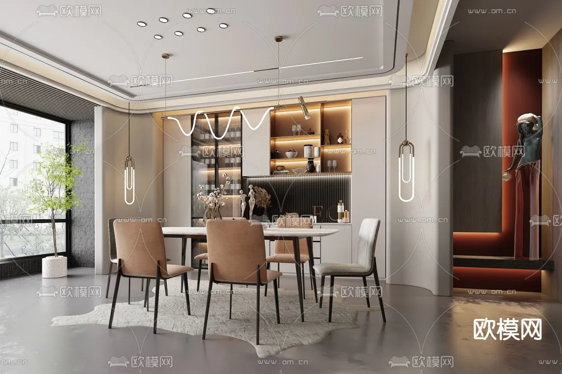 Dining Room 3D Scenes – 0993