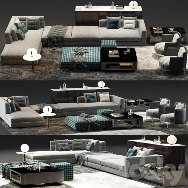 Furniture – Sofa 3D Models – Minotti 02 3d model