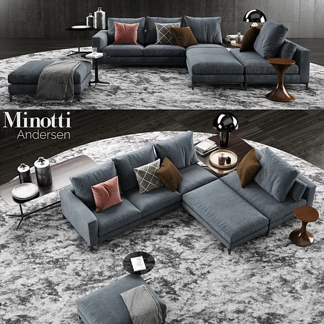Furniture – Sofa 3D Models – Minotti Andersen Sofa 2
