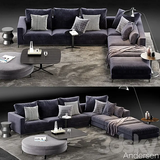 Furniture – Sofa 3D Models – Minotti Andersen Sofa 5
