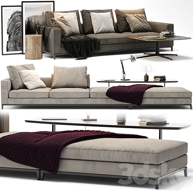Furniture – Sofa 3D Models – Minotti Andersen Sofa B