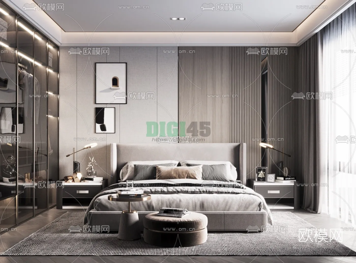 Bedroom 3D Scenes – 1087