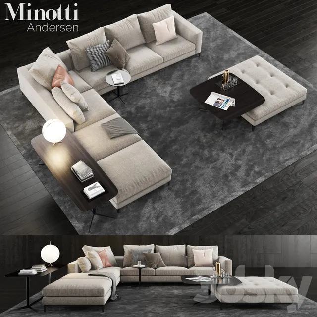 Furniture – Sofa 3D Models – Minotti Andersen Sofa