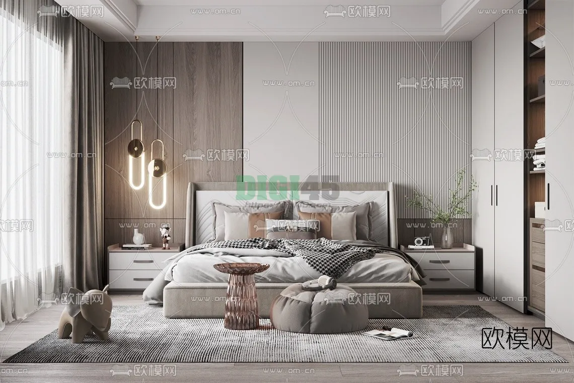 Bedroom 3D Scenes – 1090