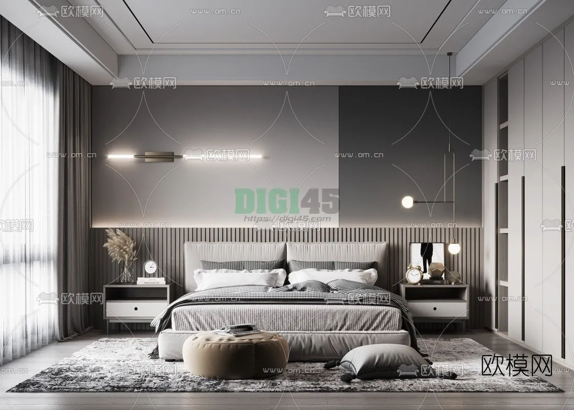 Bedroom 3D Scenes – 1092