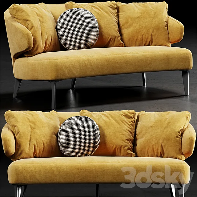 Furniture – Sofa 3D Models – Minotti Aston sofa