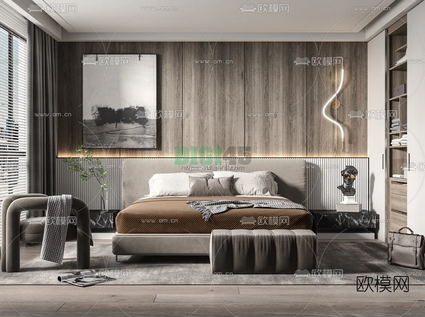 Bedroom 3D Scenes – 1102